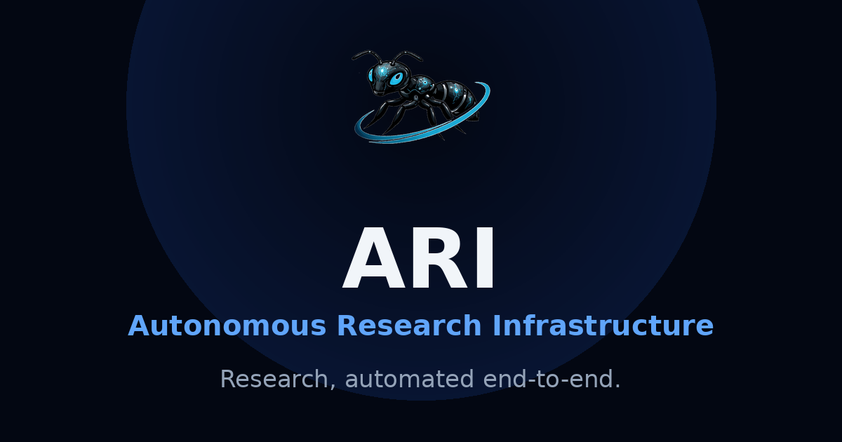 ARI — Autonomous Research Infrastructure